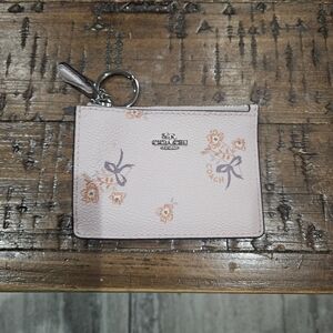Coach Pink Floral Wristlet